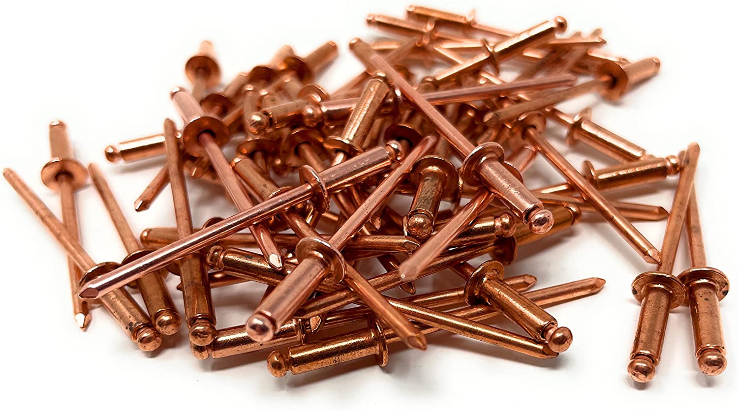 Copper Pop Rivets - 1/8 Diameter Copper Mandrel Blind Rivets Dome Head –  Metal Magery