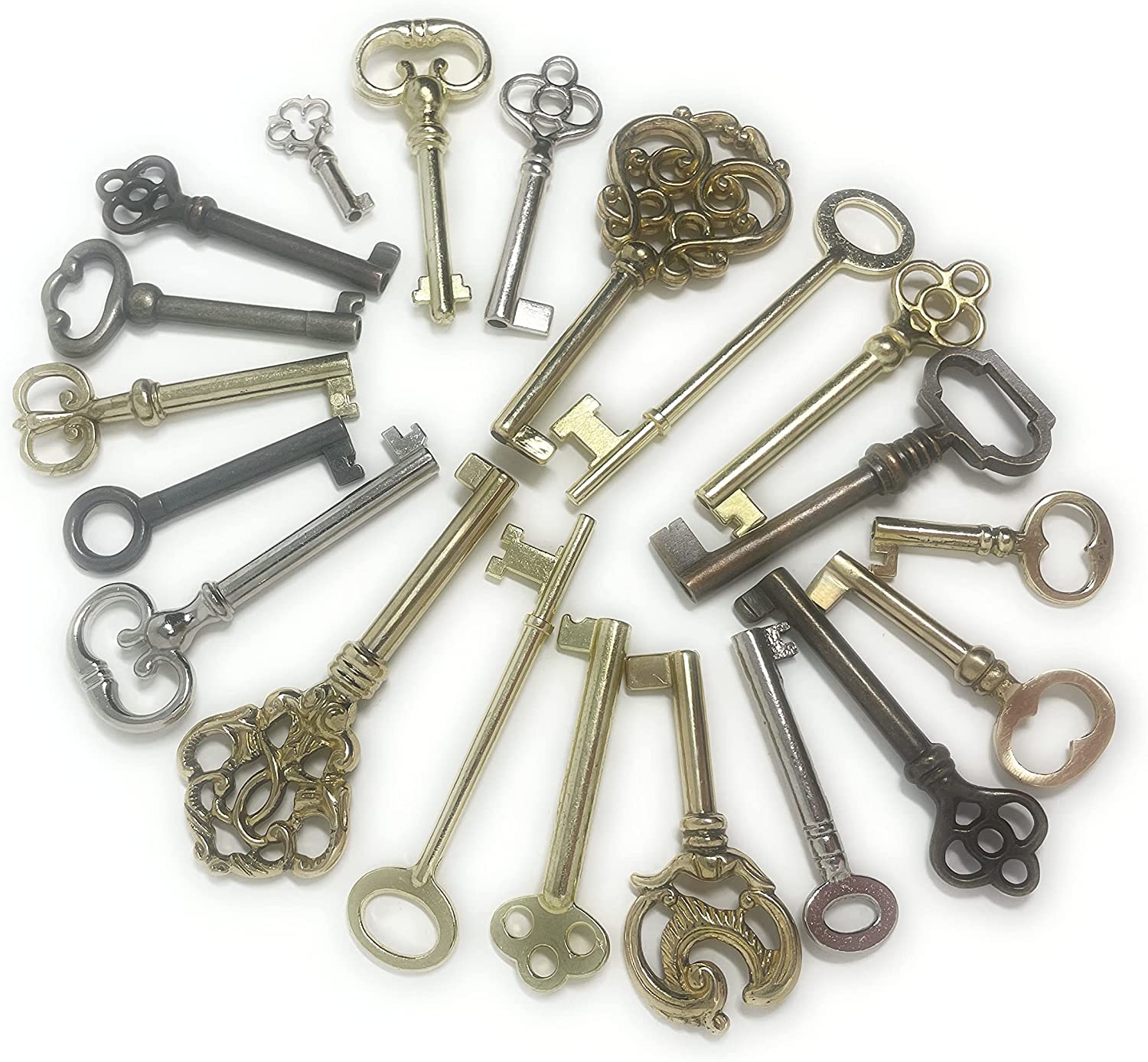 Skeleton Key Set Reproduction for Antique Furniture - Set of 20 Keys